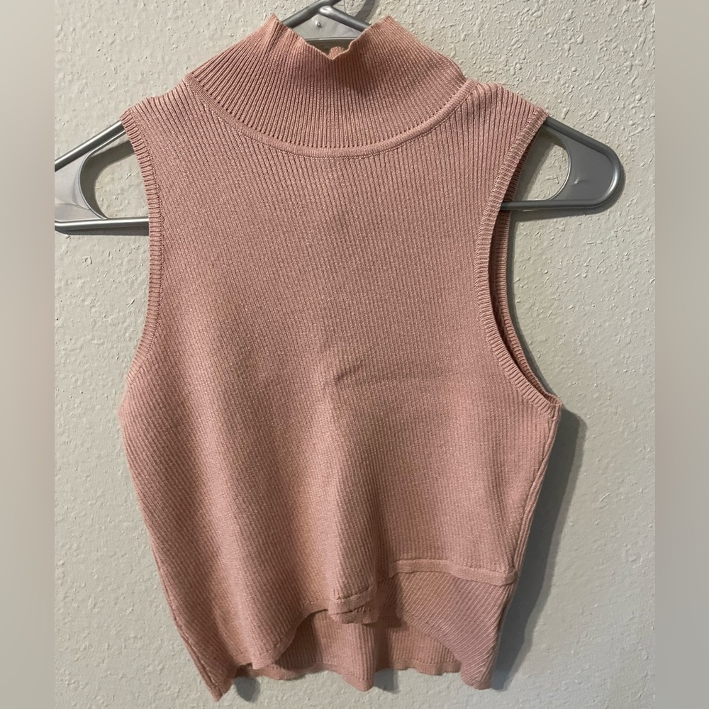ALTARD STATE Pink Sleeveless Cropped Knit Top